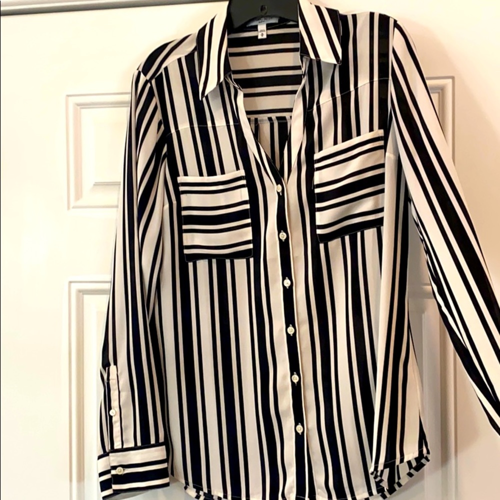Express Slim Fit Portofino striped blouse